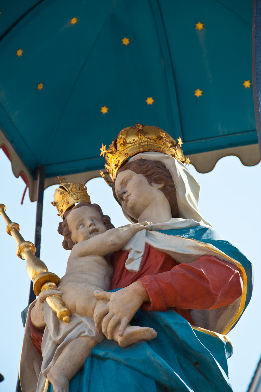 Detailansicht der Hochheimer Madonna.